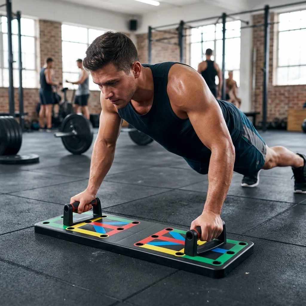 บอร์ดวิดพื้นอเนกประสงค์แยกสี (Push Up Board): โฟกัสกล้ามเนื้ออก ไหล่ หลัง แขน ตรงจุด